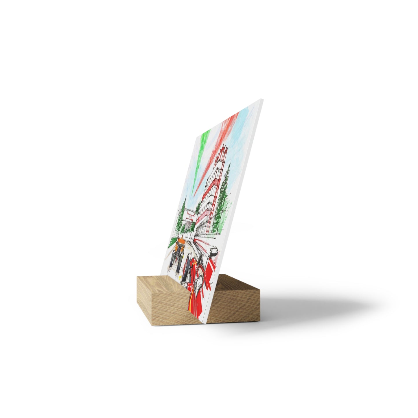 McLaren VS Ferrari Imola Grand Prix - Card with Stand